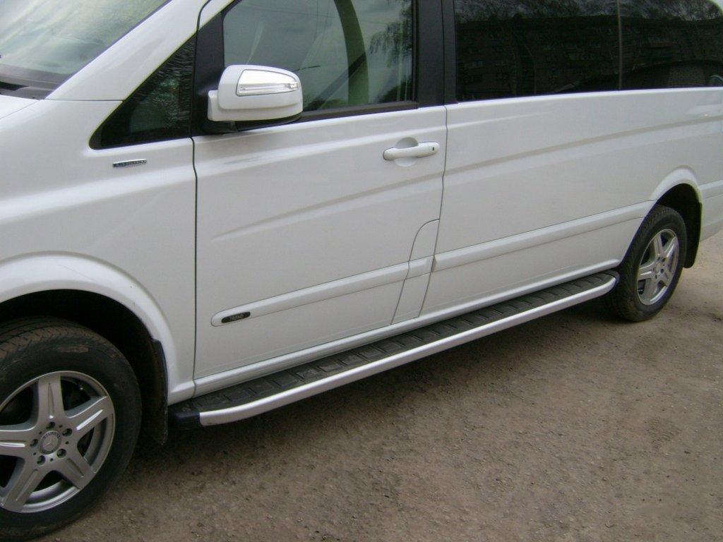 

Mercedes Viano 2004-2015 гг. Боковые площадки Альянс (2 шт, алюм) Длинная база