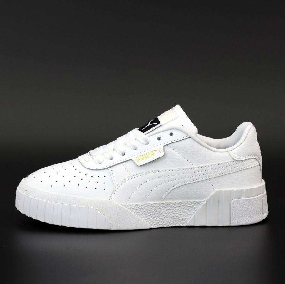 

Puma Cali White | кроссовки мужские и женские; полностью белые; осенние / весенние; классические 41eur - 26.0cm, Белый