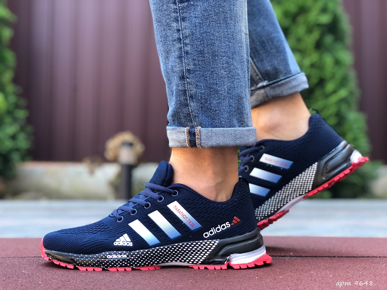 

Кроссовки мужские Adidas Marathon TR 26 синие, Адидас Марафон, дышащий материал, прошиты. Код SD-9648