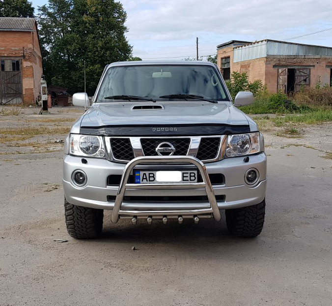 

Кенгурятник QT007 (нерж) - Nissan Patrol Y61 1997-2011 гг.