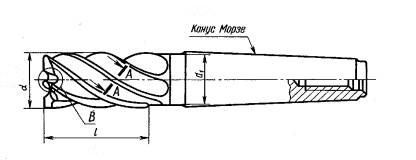 

Фреза концевая Ø 32 4-х 180/55 Р6М5 КМ4