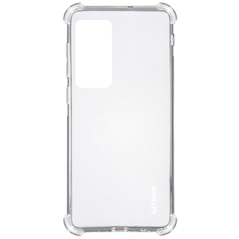 

TPU чехол GETMAN Ease logo усиленные углы для Huawei P40 Pro, Прозрачный / transparent