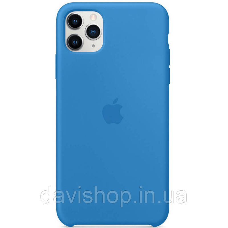 

Чехол Silicone case для Apple iPhone 11 Pro Max (6.5"), Синий / surf blue