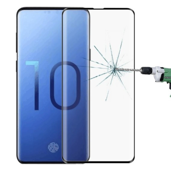 

Защитное стекло для Samsung Galaxy S10 (0.3 мм, 3D, черное), Черный