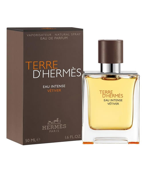 

Мужские духи HERMES Terre D'Hermes Eau Intense Vetiver 50ml парфюмированная вода, цитрусовый древесный аромат