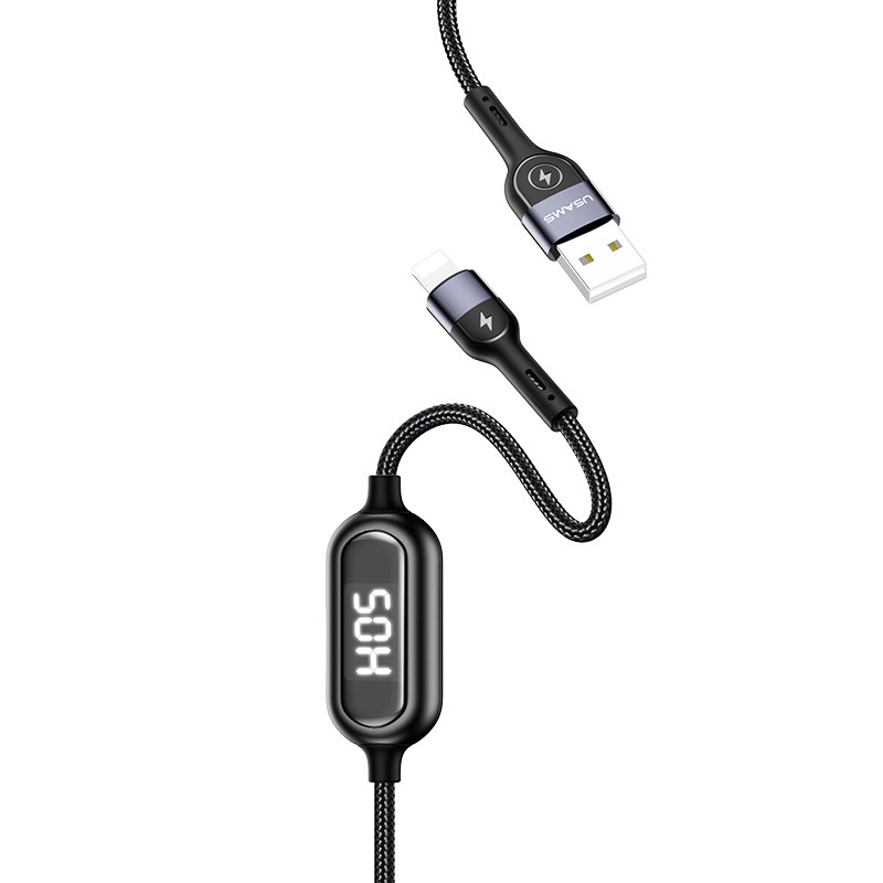 

Дата кабель Usams US-SJ423 U48 Digital Display USB to Lightning (1.2m)