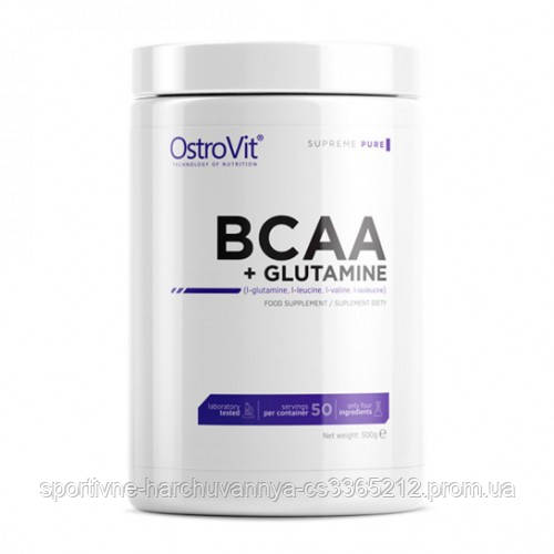 

Ostrovit BCAA + L-Glutamine 500g Natural Чистые бцаа