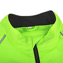 Вітровка велосипедна Nuckily MJ004 Green Fluorescent L куртка осінь-весна, фото 3