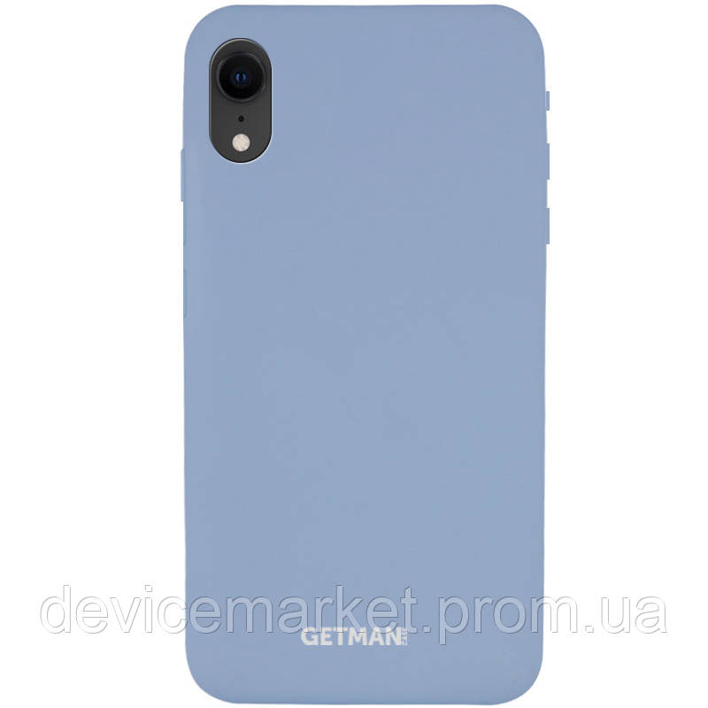 

Чехол Silicone Case GETMAN for Magnet для Apple iPhone XR (6.1"), Серый / mist blue