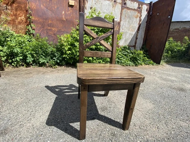 Деревянный стул "Кресты" фото