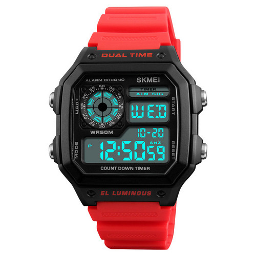 

Skmei 1299 Black-Red Wrisband