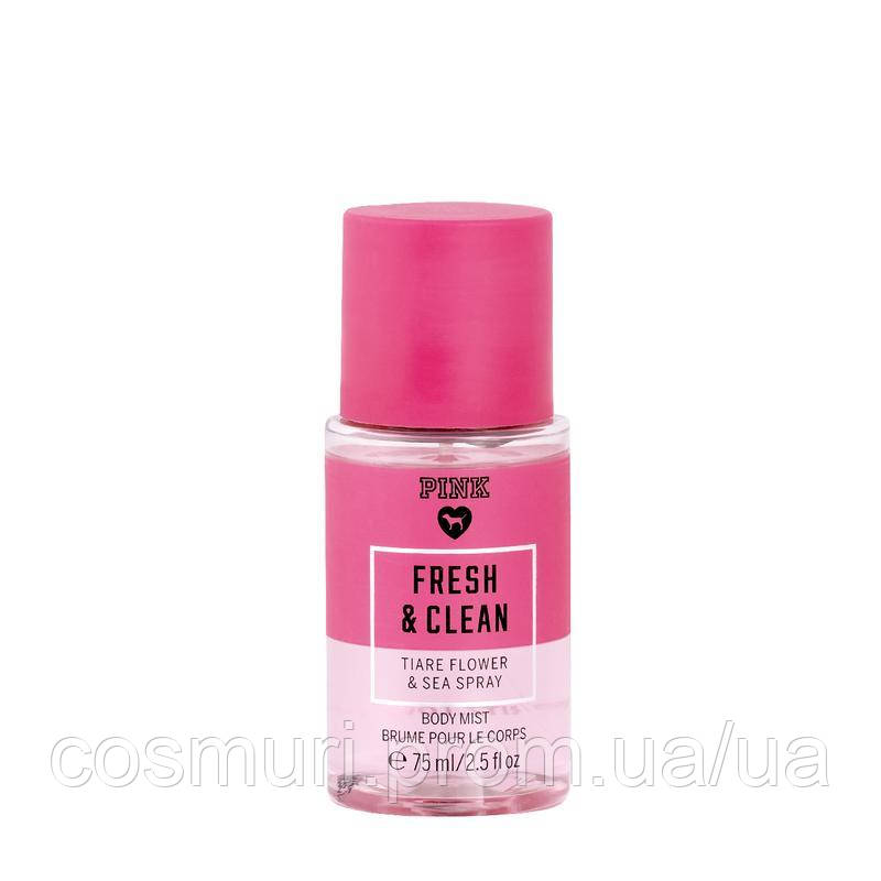

Парфюмированный спрей victoria's secret pink body mist fresh and clean, 75 мл