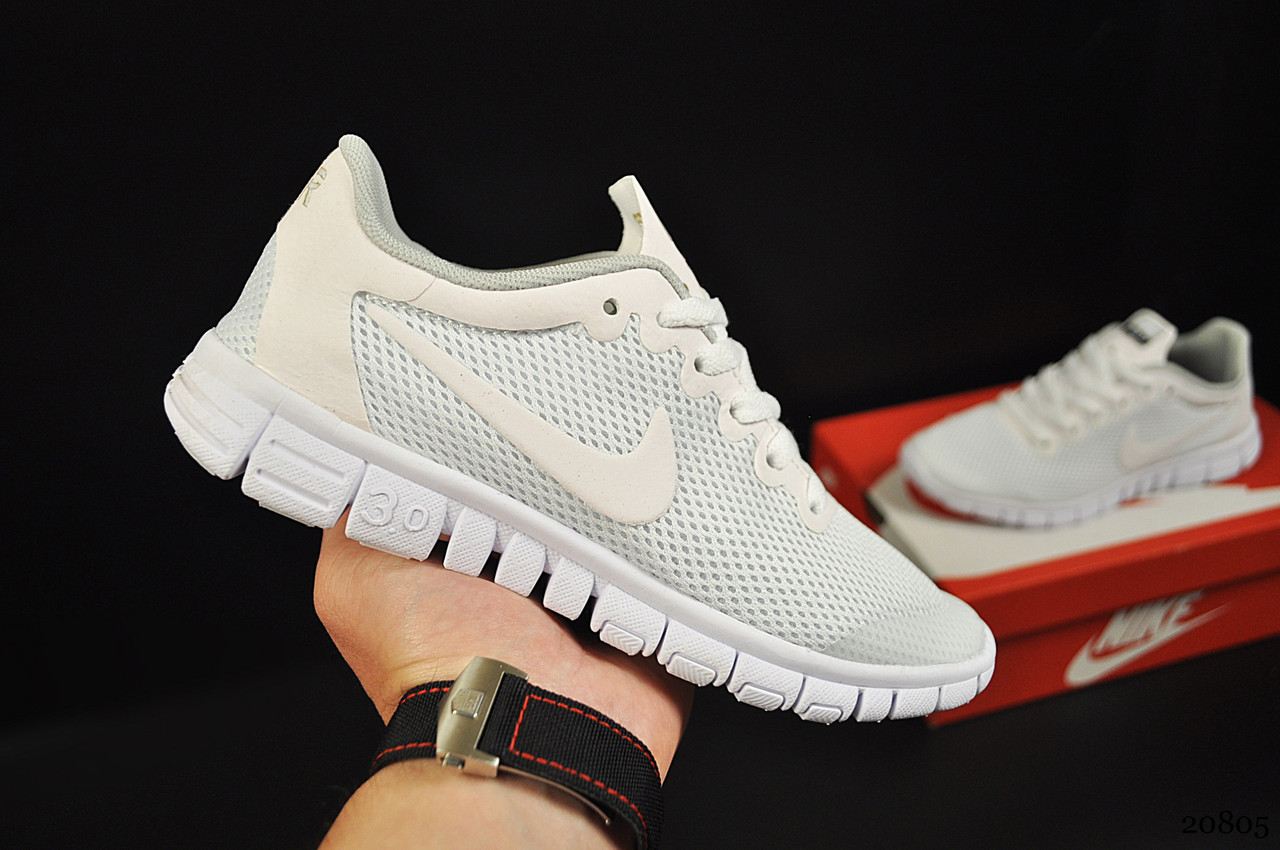 

Кроссовки женские Nike Free Run 3.0 белые, Найк Фри Ран, дышащий материал, прошиты. Код KR-20805 да, да, да, 37