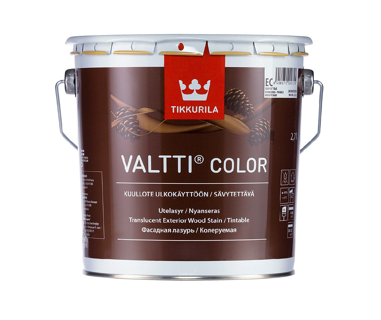 

Лазурь-лак для древесины TIKKURILA VALTTI COLOR антисептический 2,7л