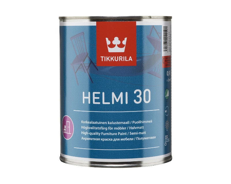 

Эмаль акриловая TIKKURILA HELMI 30 для мебели и радиаторов база С 0,9л