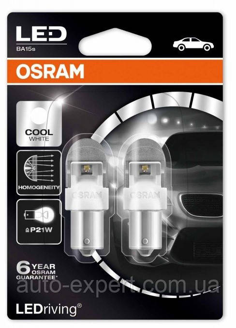 Светодиодные лампы "Osram" P21W LEDriving Premium SL(6000K) (WHITE)(12V)(2шт)