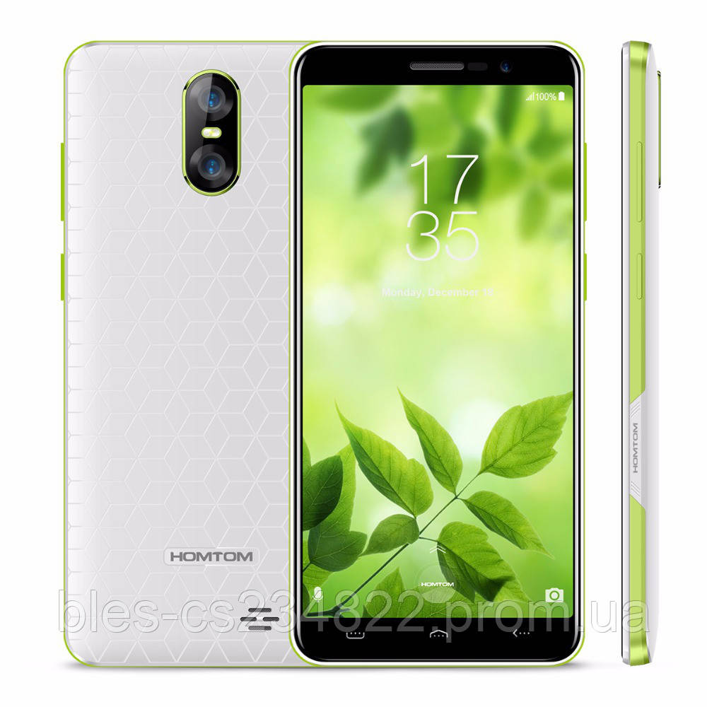 

Смартфон Homtom S12 white 1/8GB тонкий белый с двойной камерой на 2 сим карты