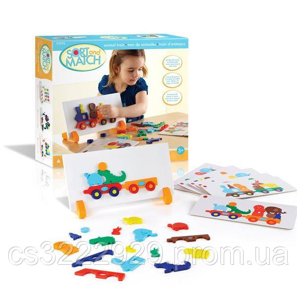 

Магнитная игра Поезд с животными Guidecraft Manipulatives (G5092), Разноцветный