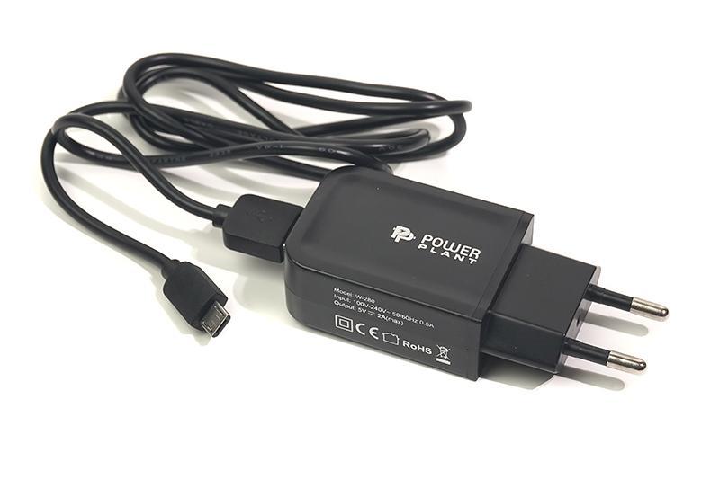 

Сетевое зарядное устройство PowerPlant W-280 USB 5V 2A micro USB