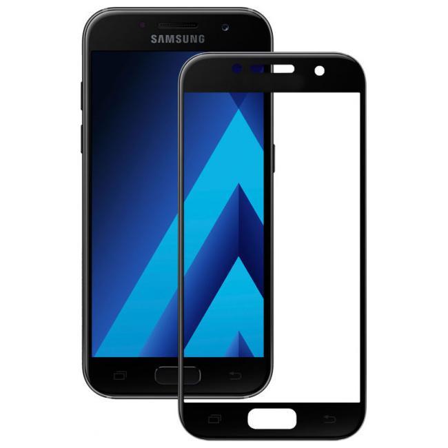 

Защитное стекло для Samsung Galaxy A3 2017 A320 на весь экран 5д стекло на телефон самсунг а320 а3 черное NFD, Черный