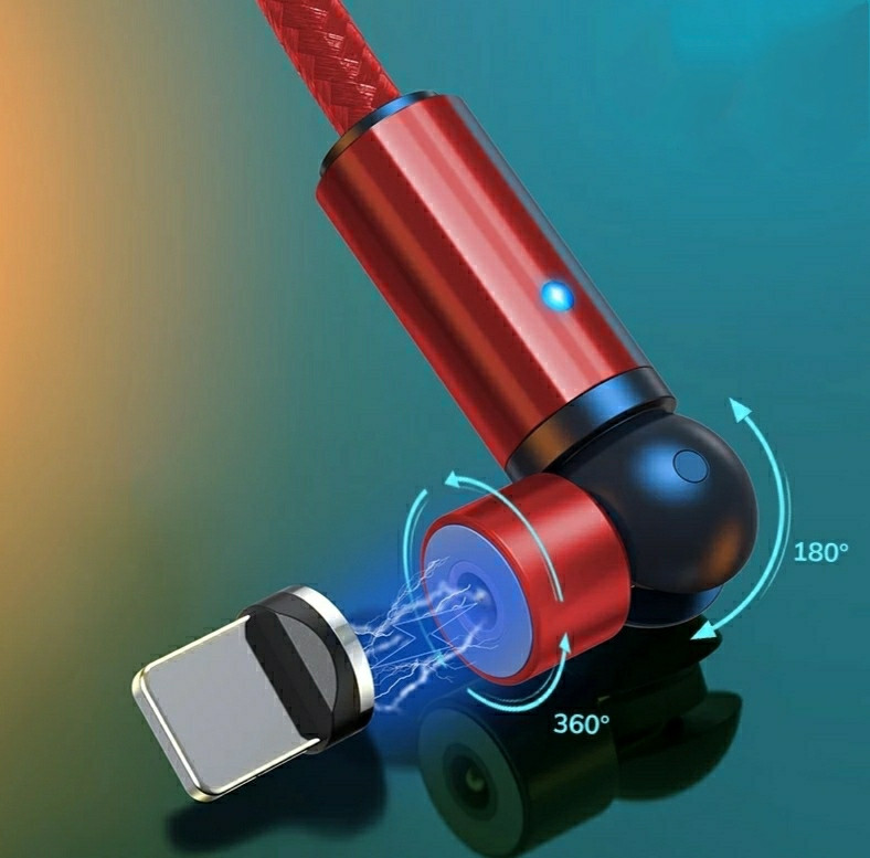 TOPK AM68 540° Магнітний кабель Type-C 1 метр червоний