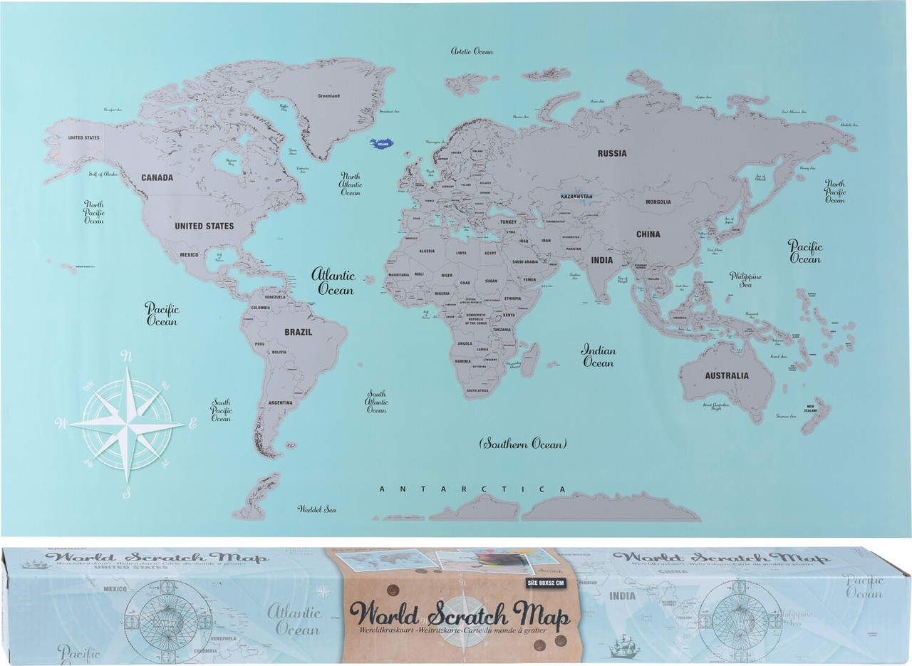 Скретч-карта World 88x52