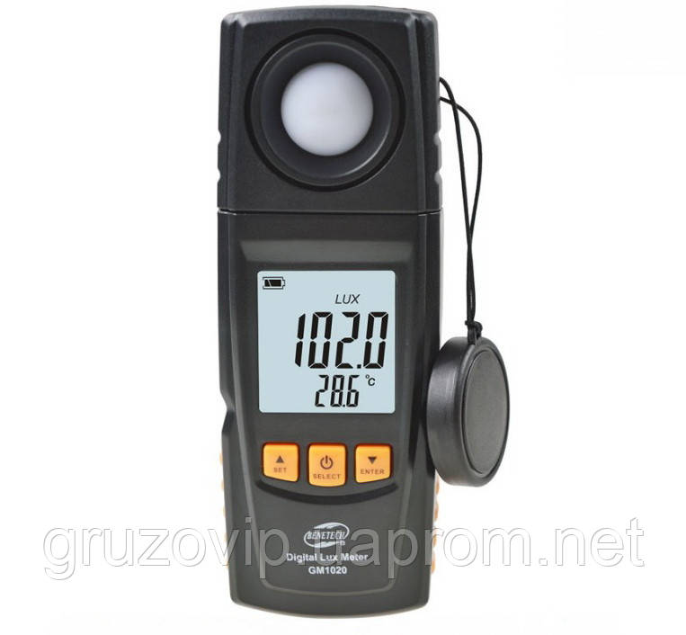 

Измеритель освещенности люксметр + термометр, USB 200000 Lux BENETECH GM1020