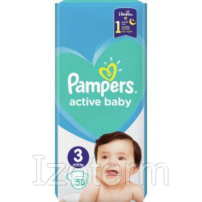 

Подгузник Pampers Active Baby Midi Размер 3 (6-10 кг), 58 шт. (8001090949707)