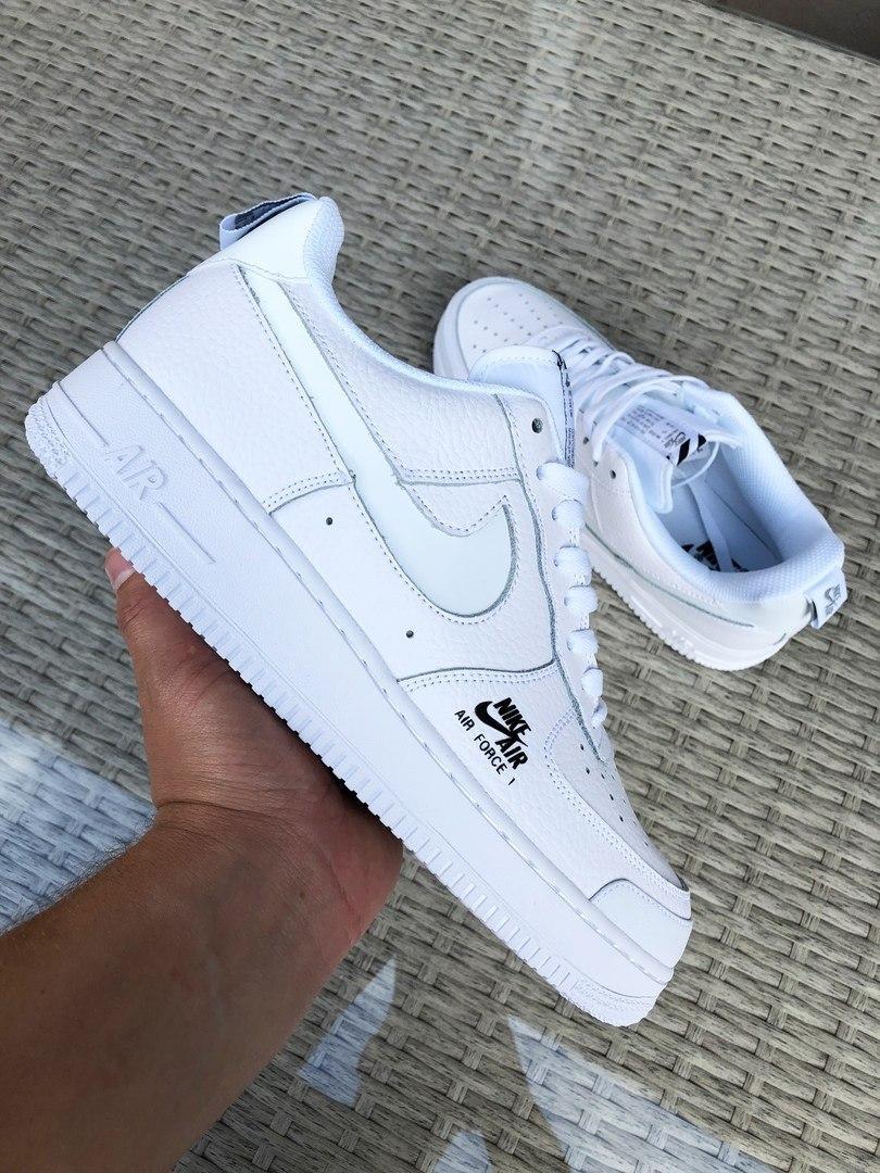 

Мужские кроссовки Nike Air Force 1 кожаные модные Найк Аир Форс 1 белые 45, Белый