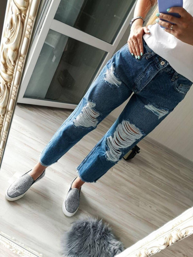 Летние стильные джинсы MOM 100% cotton