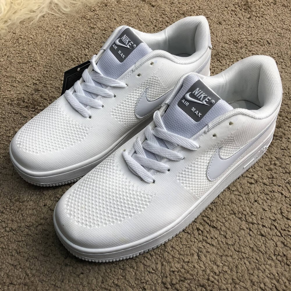 flyknit air force 1 low white