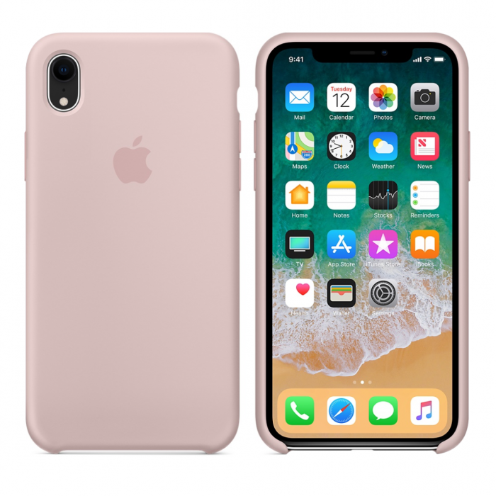 

Чехол Silicone case (AAA) для Apple iPhone XR (6.1"), Розовый / pink sand