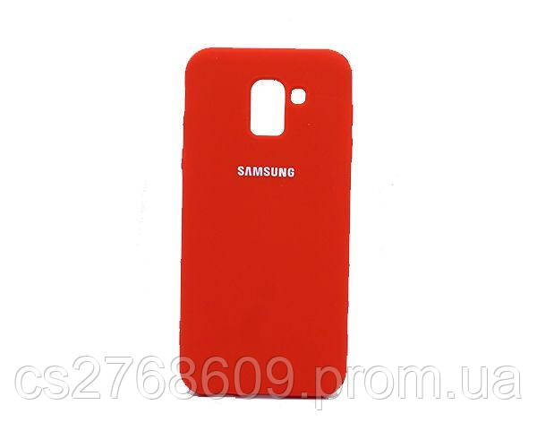 

Чехол силікон "Silicone Case Original" Samsung J600, J6 2018 червоний закритий низ
