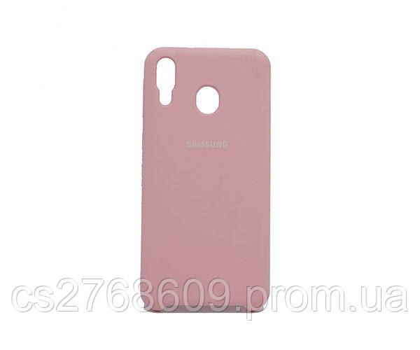 

Чехол силікон "Silicone Case Original" Samsung M205, M20 2019 рожевий закритий низ