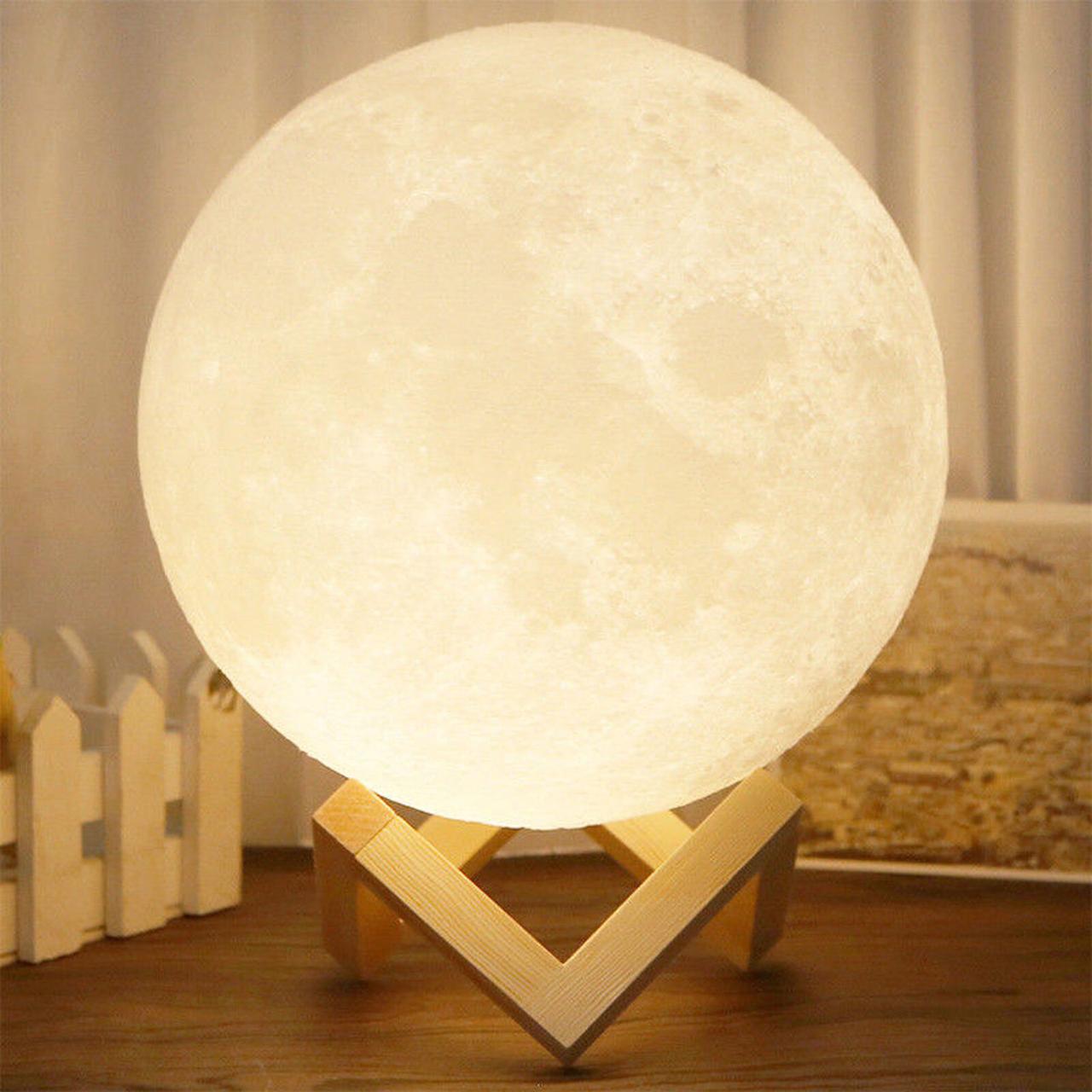 

Ночник светильник Луна 3D Moon Lamp 16 см + пульт управления, Белый