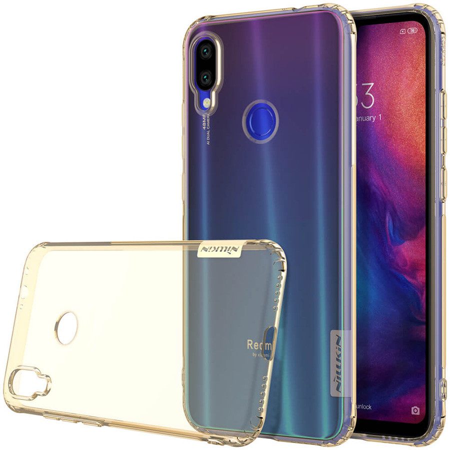 

TPU чехол Nillkin Nature Series для Xiaomi Redmi Note 7 / Note 7 Pro / Note 7s Золотой (прозрачный)