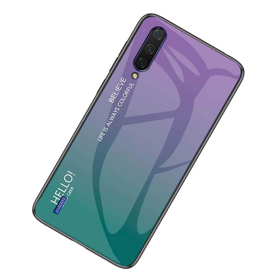 

TPU+Glass чехол Gradient HELLO для Xiaomi Mi A3 (CC9e) Фиолетовый