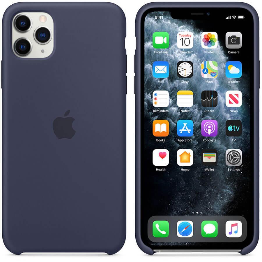 

Чехол Silicone Case (AA) для Apple iPhone 11 Pro (5.8") Синий / Midnight Blue