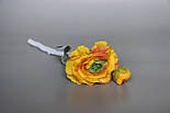 Искусственный цветок Лютик, 35 см, желтый, ткань, пластик (630089), фото 3