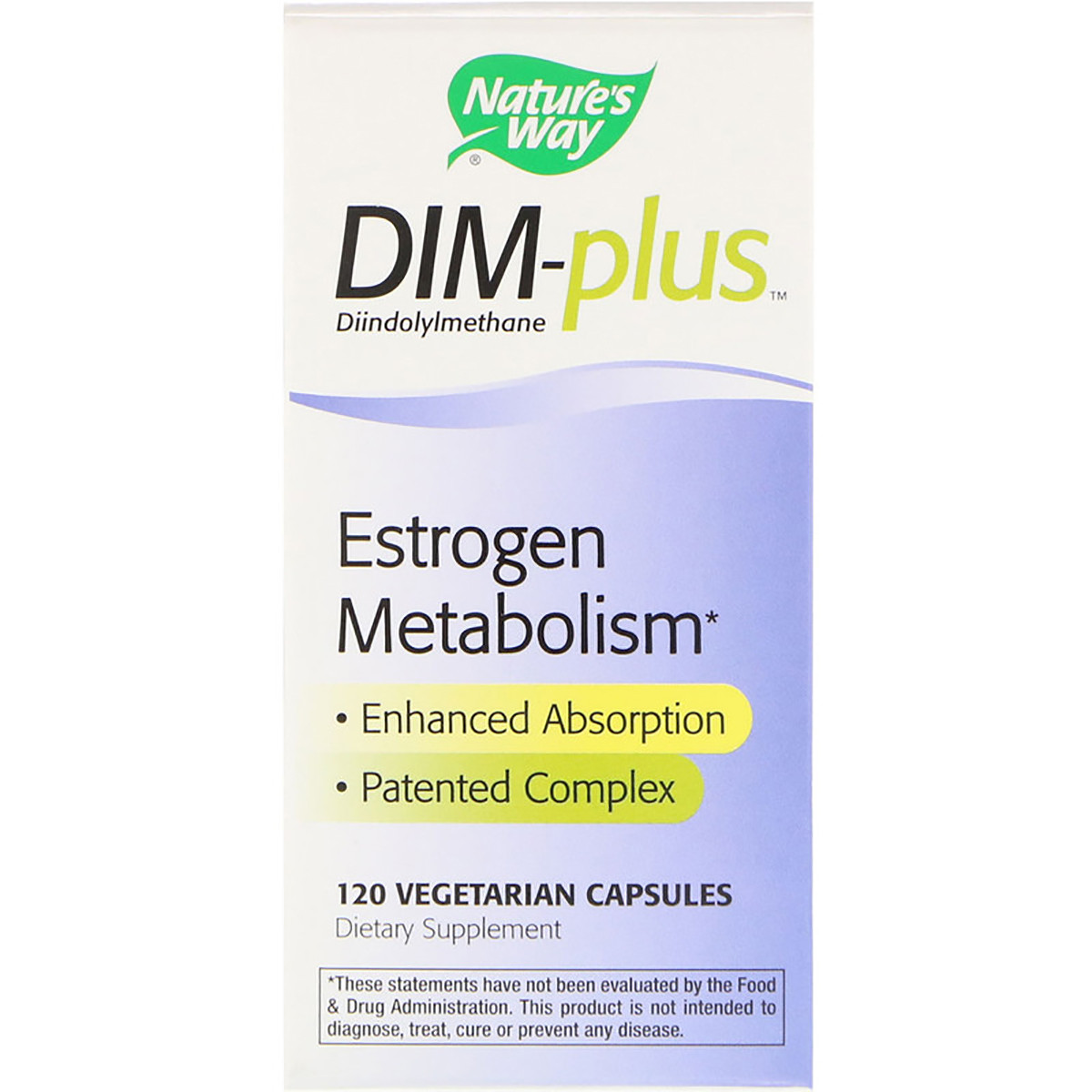 

Метаболизм Эстрогенов, DIM-plus, Estrogen Metabolism, Nature's Way, 120 капсул