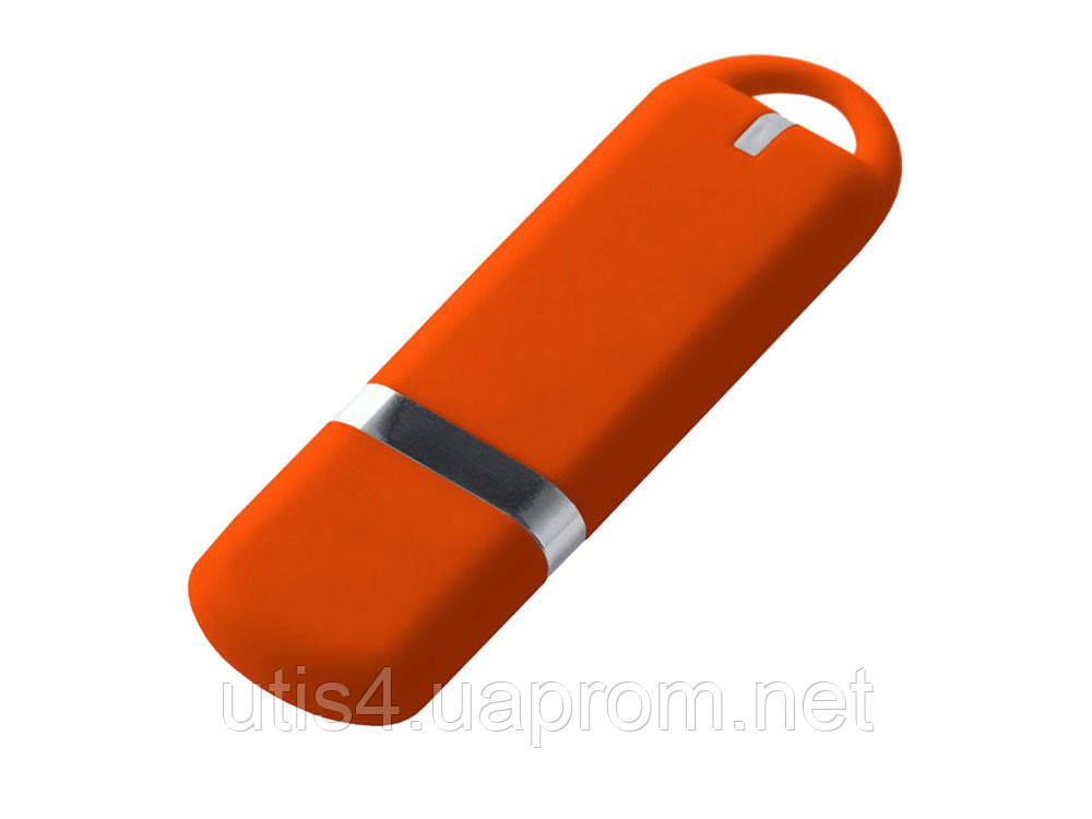 

USB-флешка на 128 ГБ 3.0 USB, с покрытием soft-touch, оранжевый