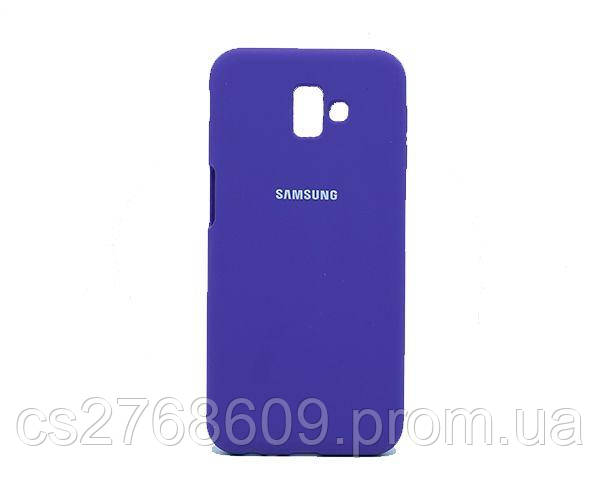 

Чехол силікон "Silicone Case Original" Samsung J610, J6 Plus 2018 темно фіолетовий закритий низ