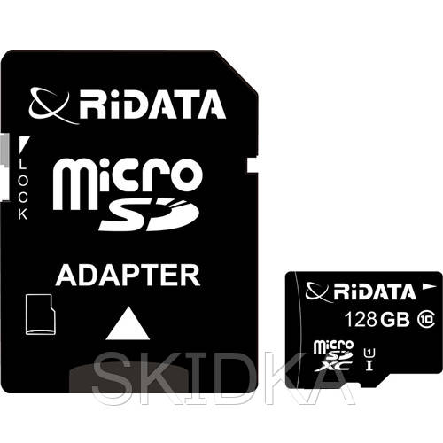 

Карта памяти RiDATA 128GB microSDXC Class 10 UHS-I + SD адаптер (FF967403)