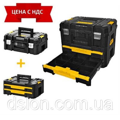 

Комплект 2 ящика DeWALT DWST1-70702, (DWST1-70703+ DWST1-70706) 2 ящика инструментальных TSTAK