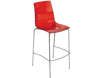 Барный стул Papatya X-Treme BSL прозрачно-красный