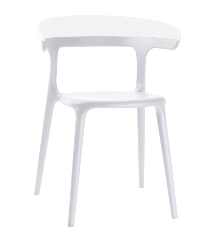 Кресло Papatya Luna белое сиденье, верх белыйНет в наличии