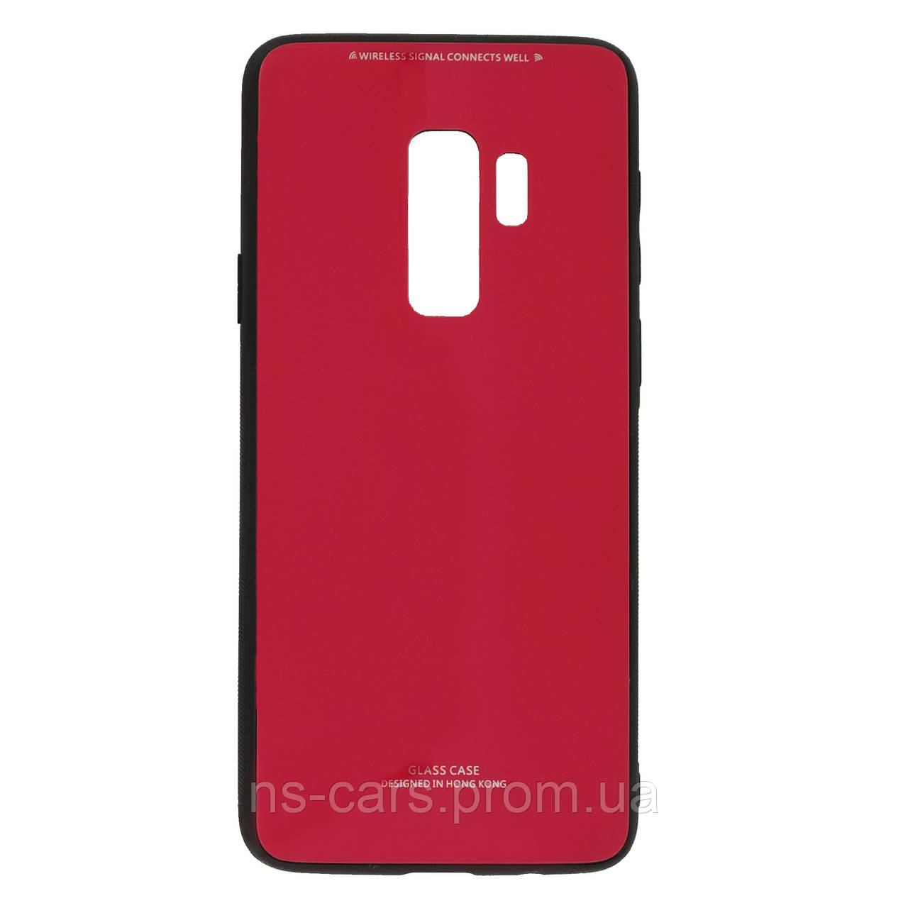 

Чехол для Samsung S9 Plus / G965FD Glass Case стеклянный красный, Чёрный