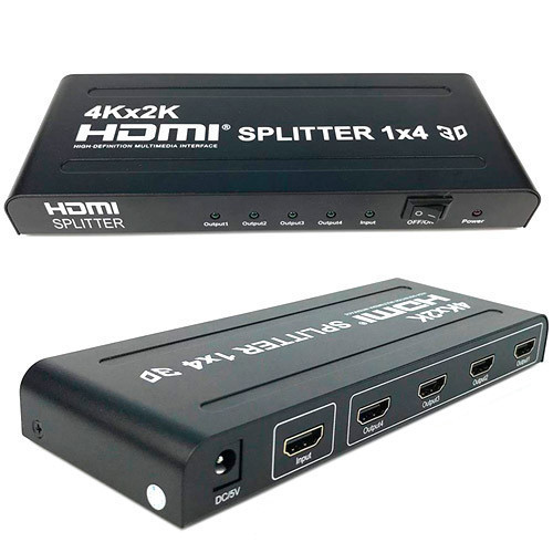 

HDMI 1x4 порта 4K 3D сплиттер, разветвитель, коммутатор