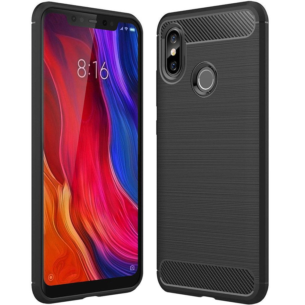 

Силиконовый чехол Polished Carbon Xiaomi Mi8 (Черный)