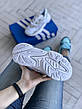 Кроссовки женские Adidas Ozweego белые с рефлективной вставкой ((на стилі)), фото 4